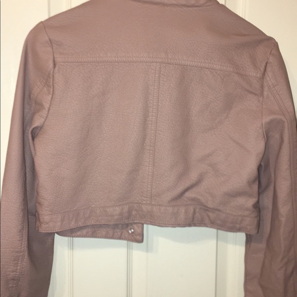 Jackets & Blazers - Pink Faux leather jacket